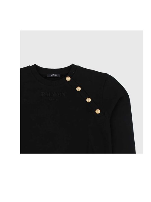 Felpa, bambina, logata. BALMAIN | BZ4I10 Z3183930OR